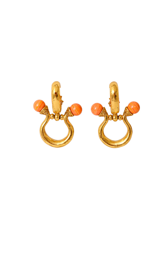 Bead Hoop drop earrings by Scherrer Paris @ Recess LA 