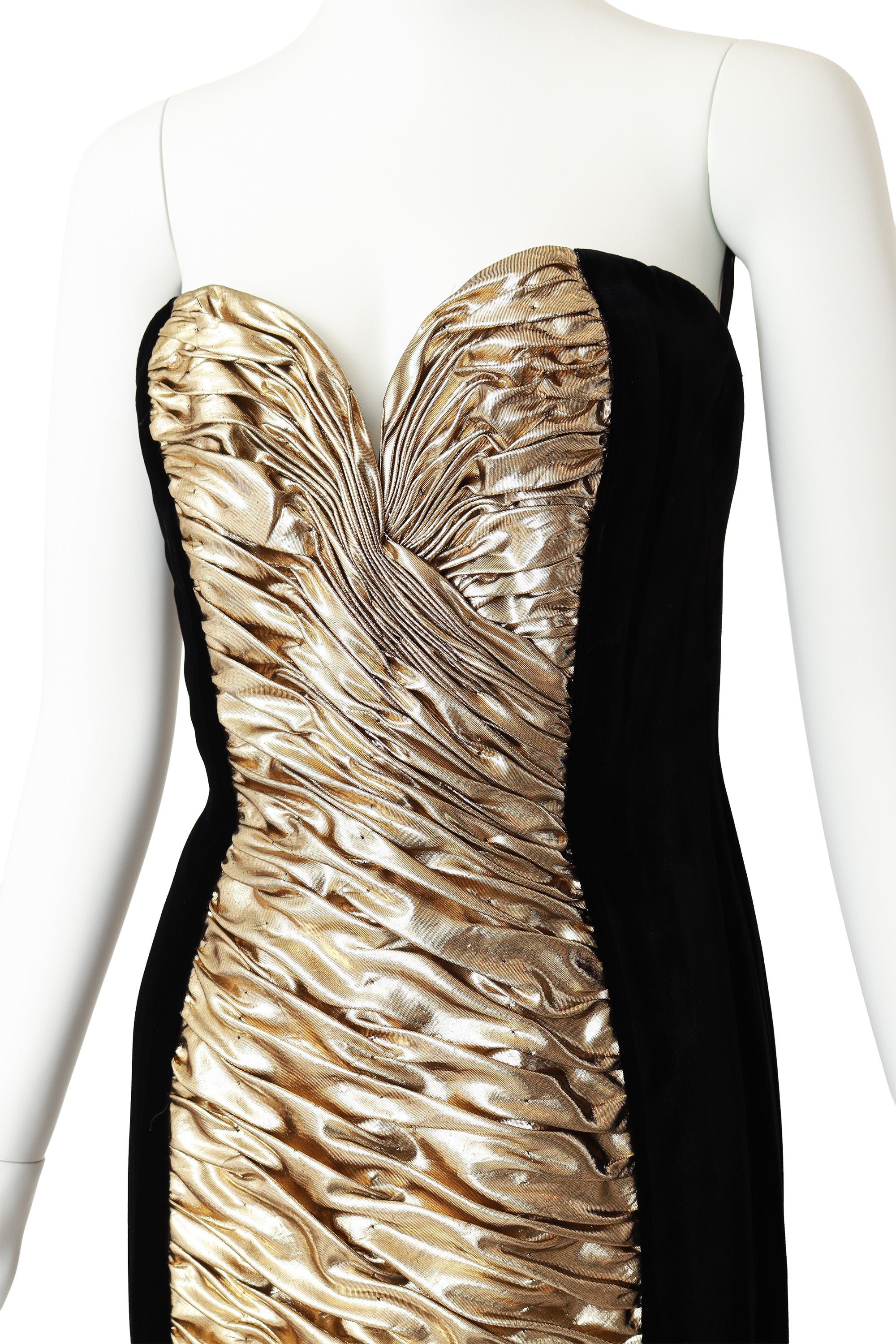 sweetheart gown by Vicky Tiel on mannequin close @ Recess LA