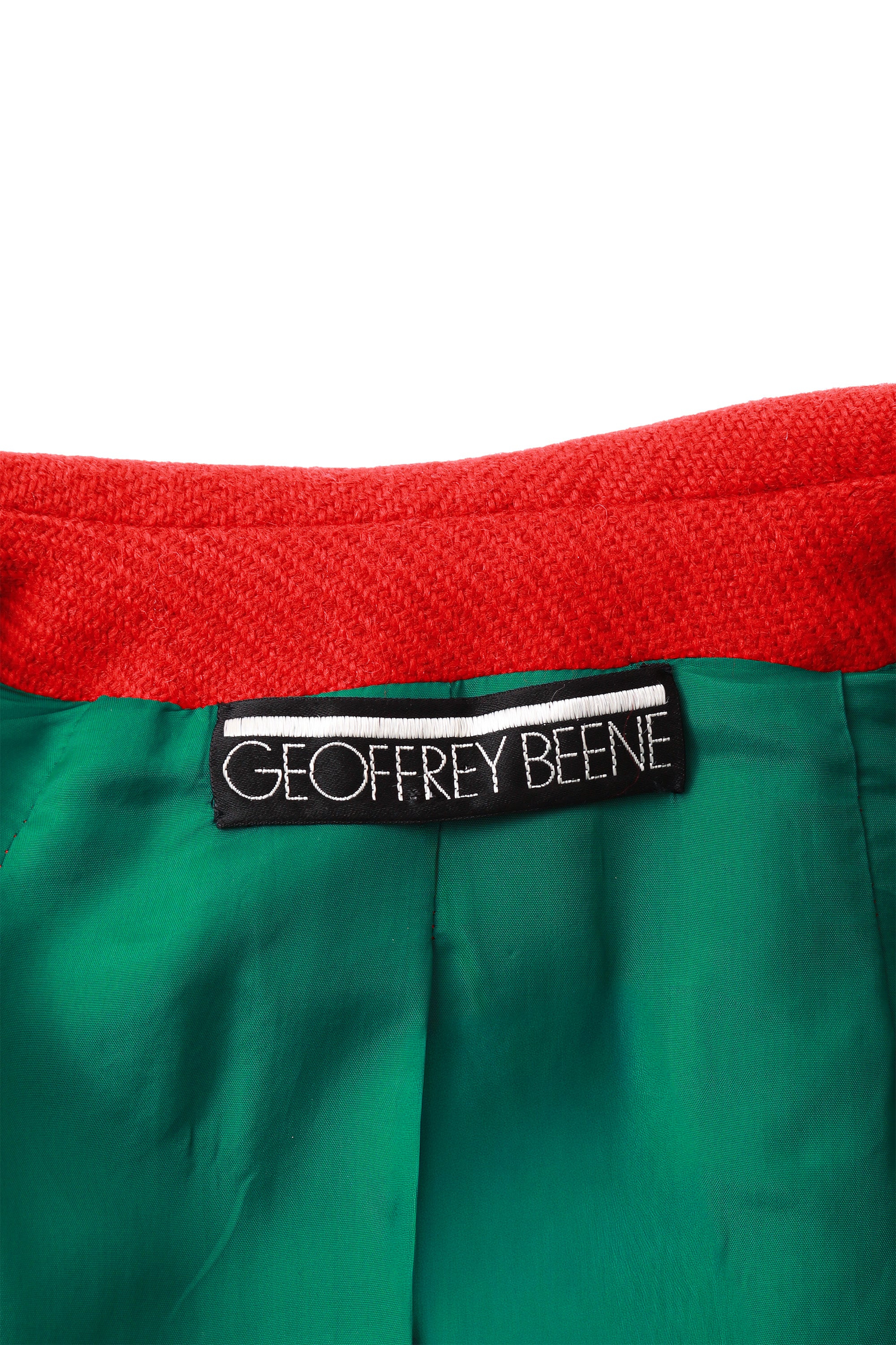Contrast Trim Wool Skirt Suit by Geoffrey Beene label @ Recess LA