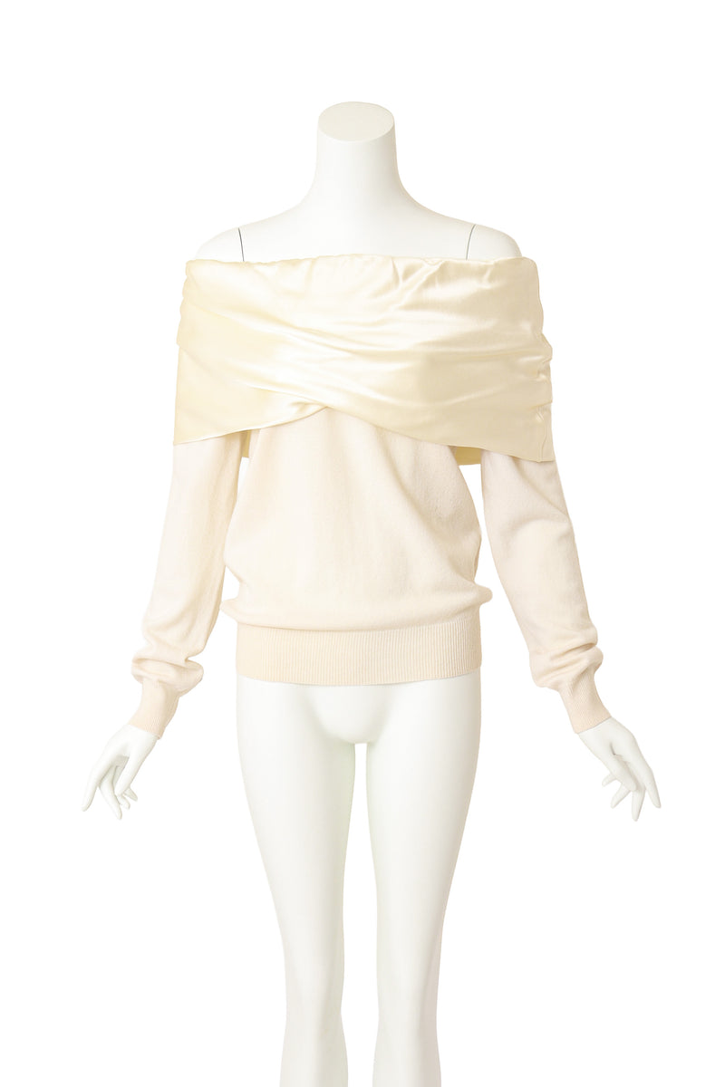 Silk & Cashmere Bardot Top by Dolce & Gabbana on mannequin @ Recess LA