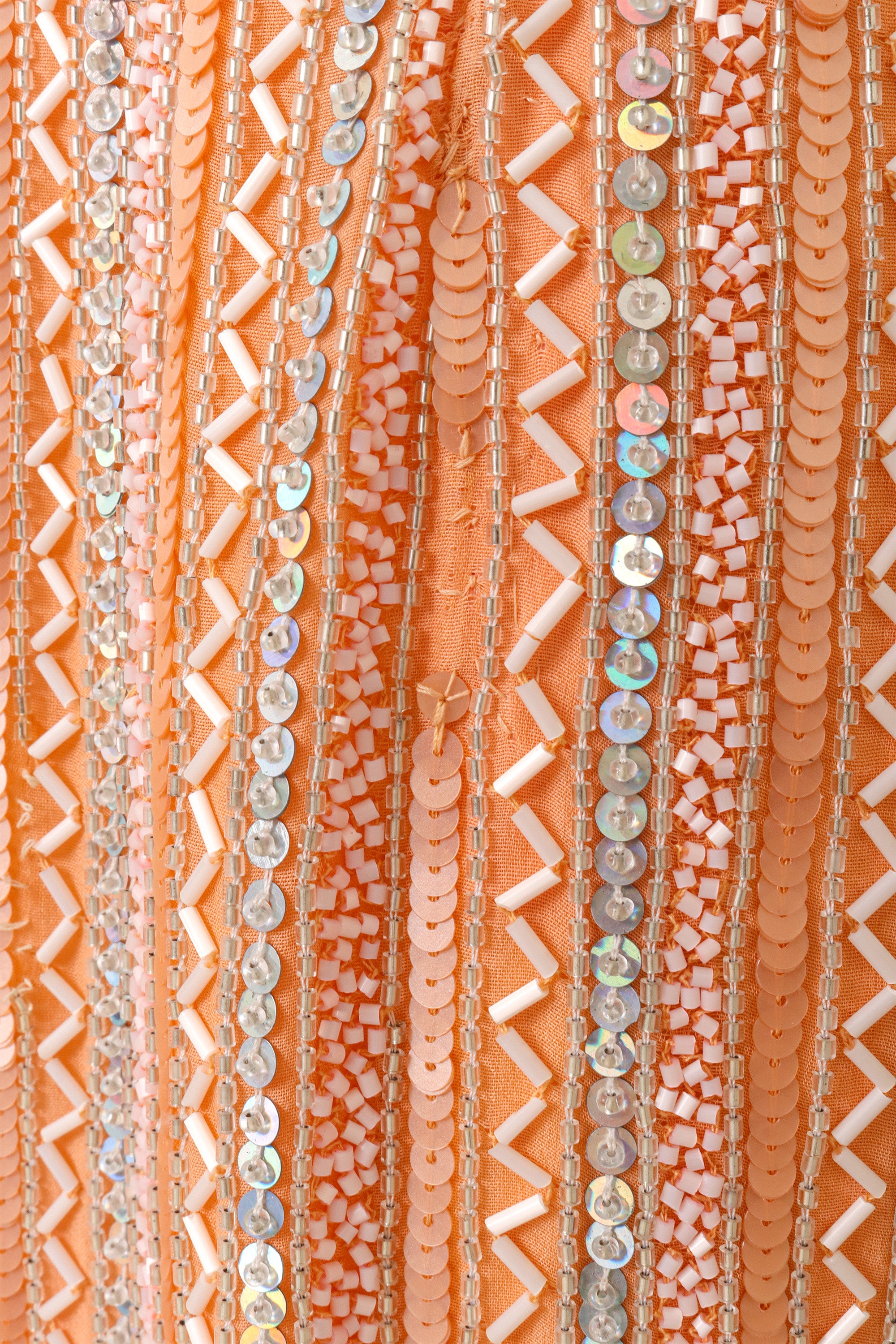 Vintage Blouson Beaded Stripe Gown missing sequins @ Recess LA