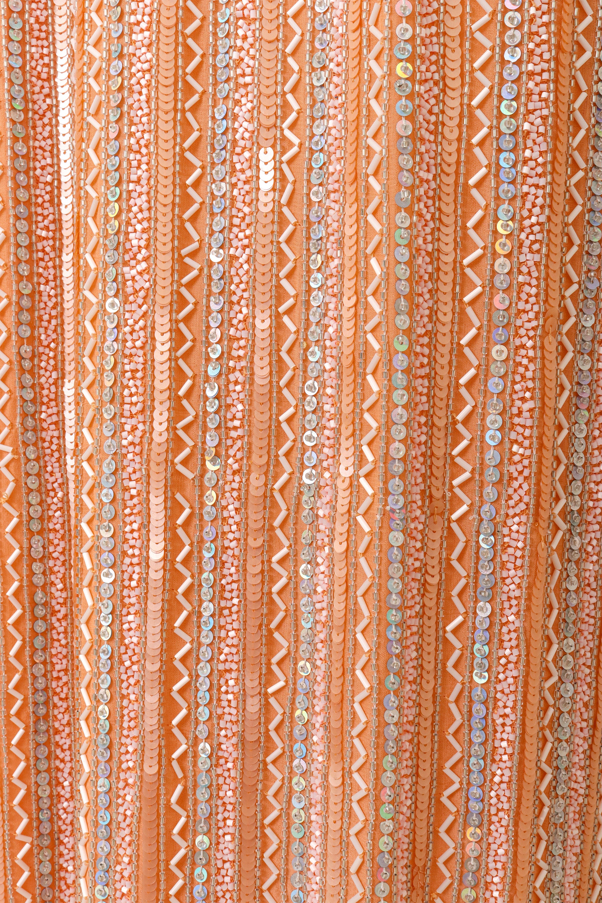 Vintage Blouson Beaded Stripe Gown beading close @ Recess LA