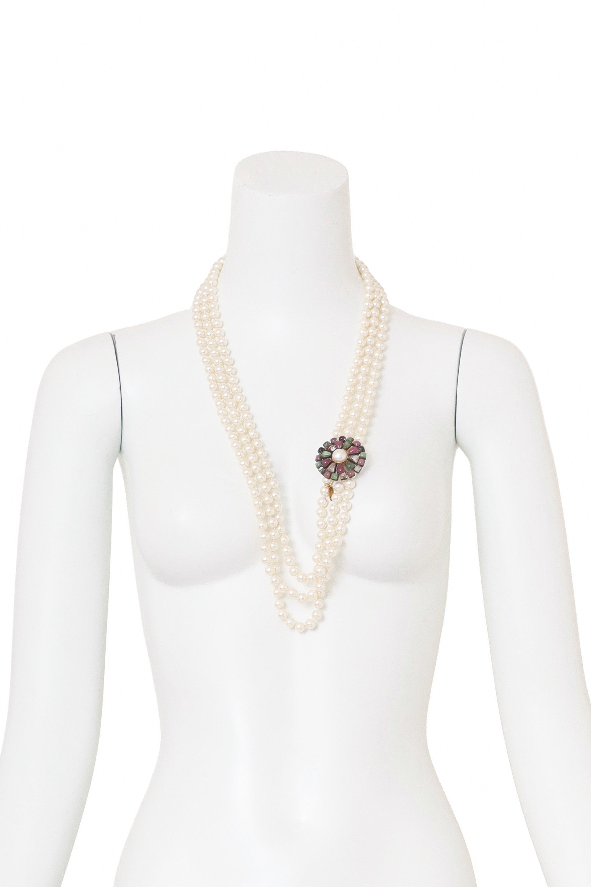 Pearl Crystal Torsade Necklace by Chanel @ Recess LA on mannequin 