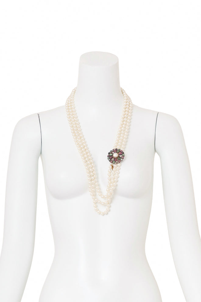 Pearl Crystal Torsade Necklace by Chanel @ Recess LA on mannequin 