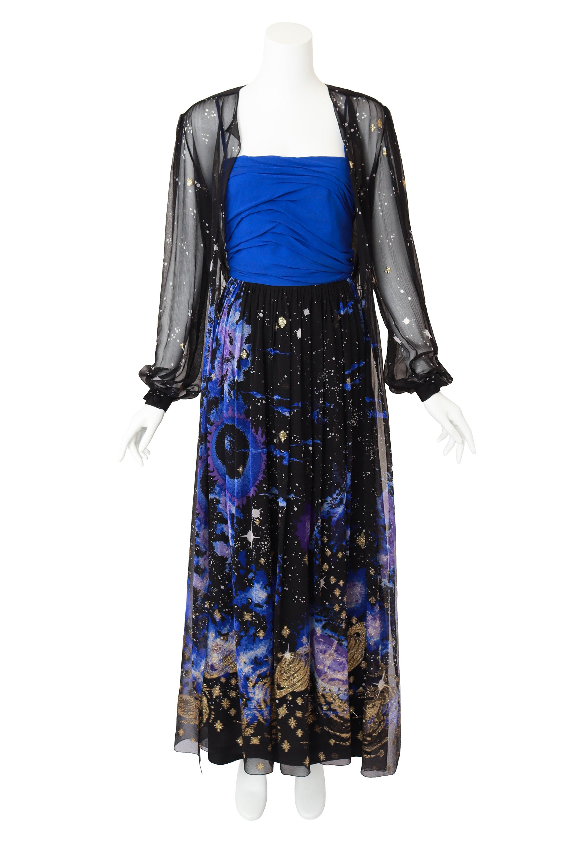 Dress & Robe Set by Paul Louis Orrier on mannequin robe open @ Recess LA