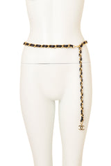 Leather Woven Chain Belt by Chanel @ Recess LA on mannequin 