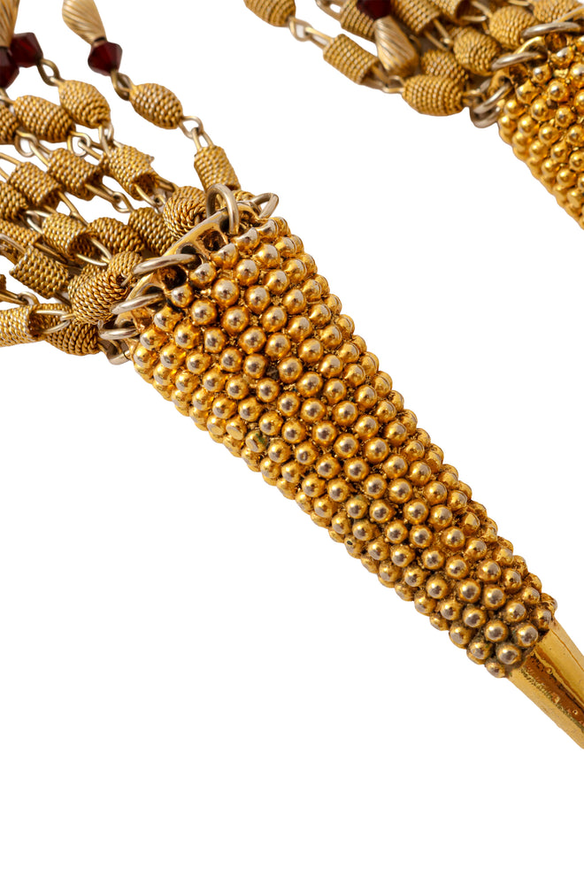 Tassel drop earrings by Claire Deve beads up close @ Recess LA 