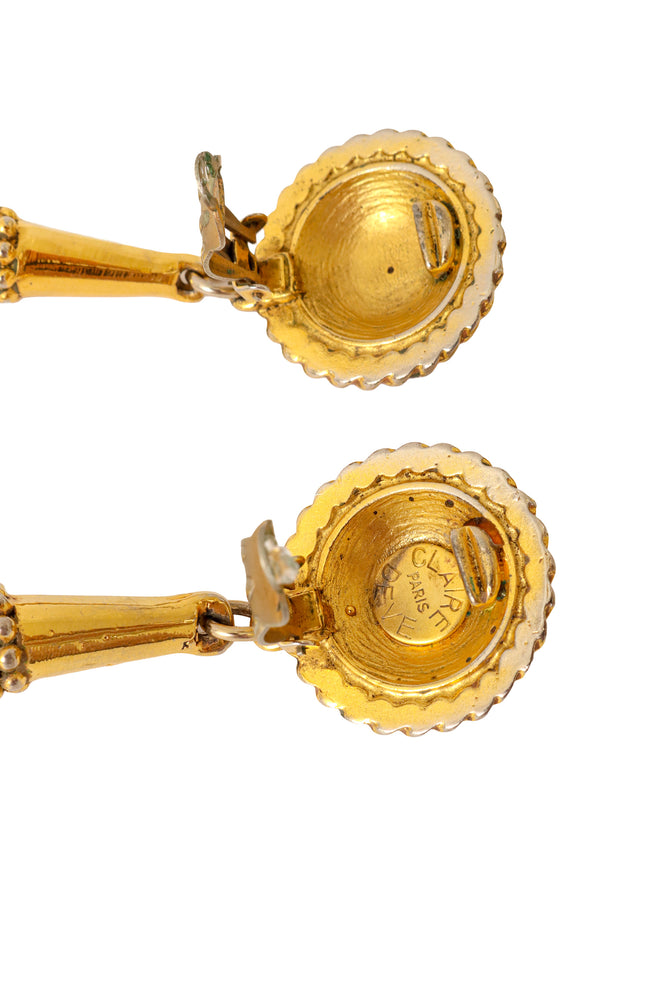Tassel drop earrings by Claire Deve  back clips open @ Recess LA 