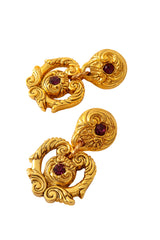 scroll drop earrings by F. Volle close @ Recess La