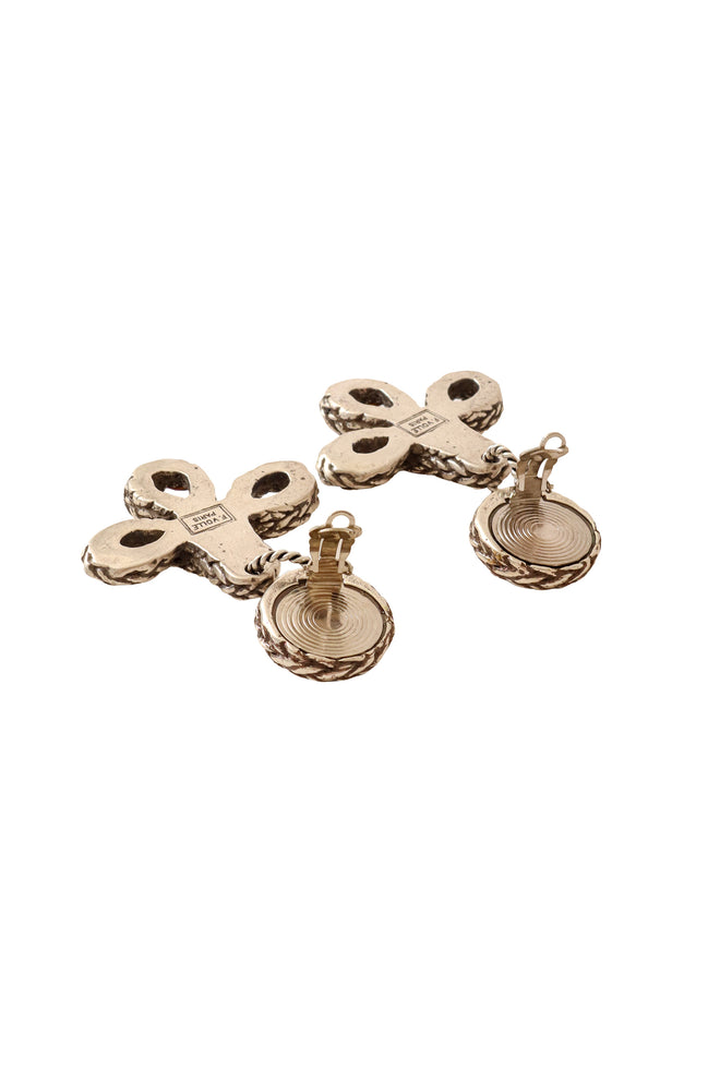 clear top rope earrings by F. Volle backs open @ Recess LA