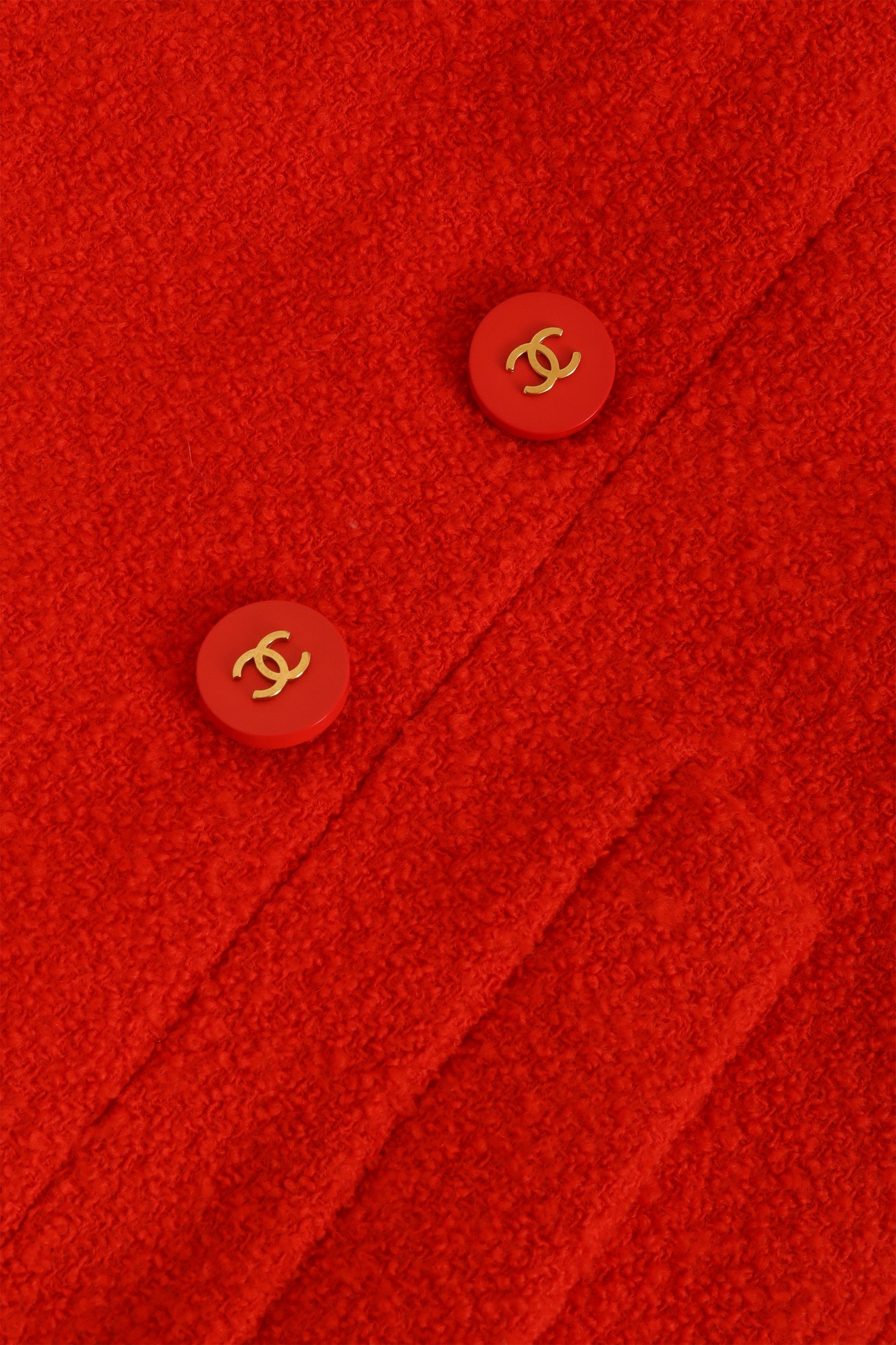 Vintage Chanel Jacket and Mini Skirt Set buttons @ Recess LA
