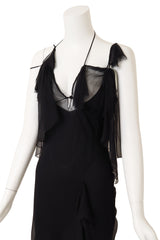 Bias Ruffle Ties Dress by Alberta Ferretti on mannequin neck tied close @ Recess LA 