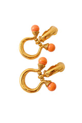 Bead Hoop drop earrings by Scherrer Paris up close @ Recess LA 