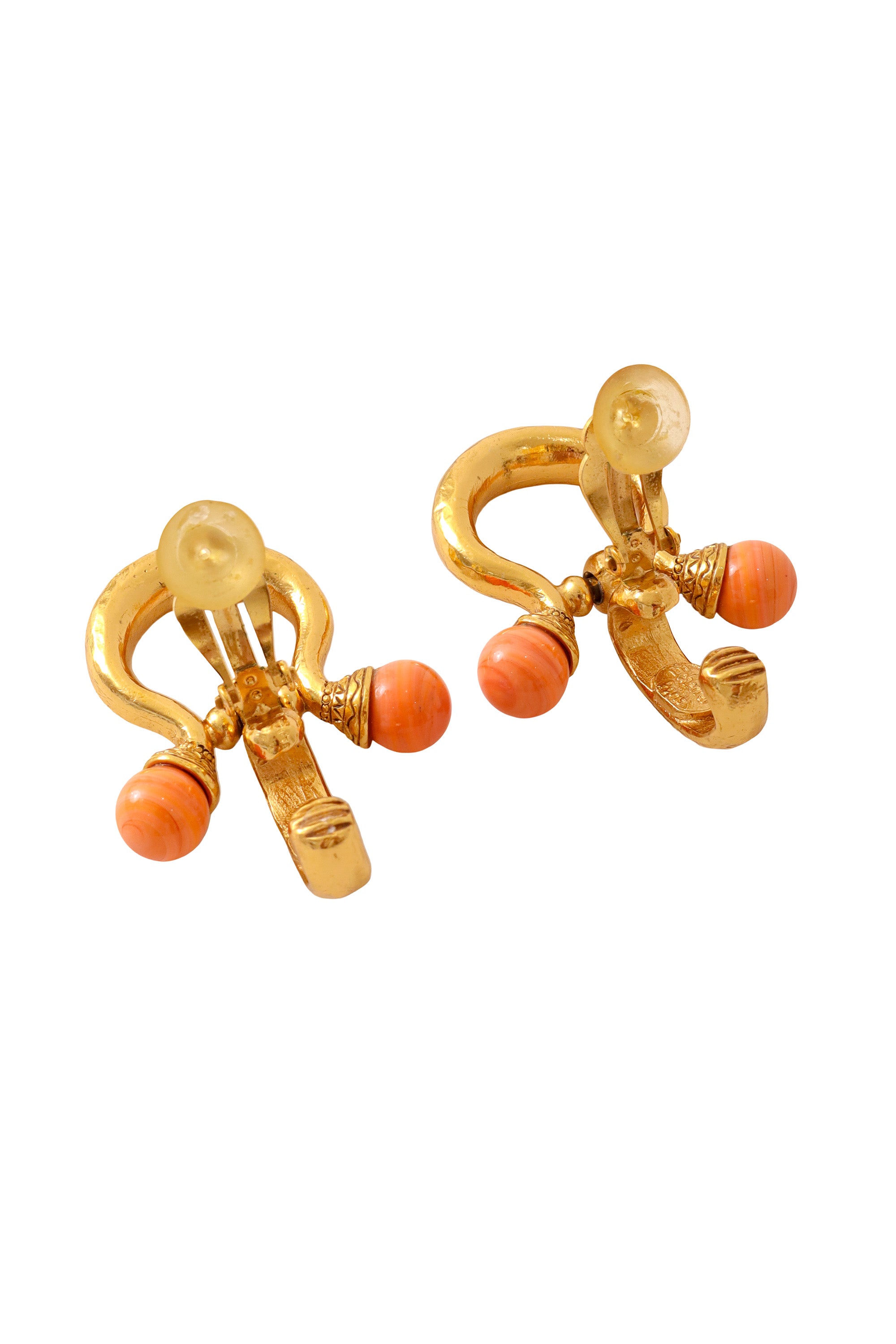 Bead Hoop drop earrings by Scherrer Paris back @ Recess LA 