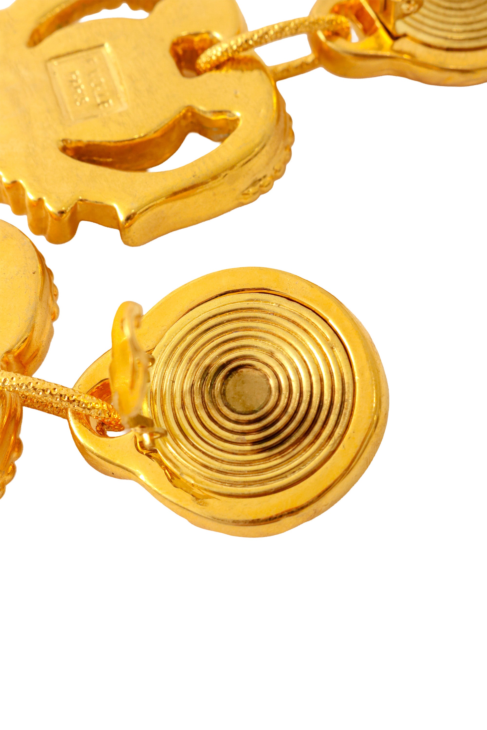 Scroll drop earrings by F. Volle tarnish @ Recess LA