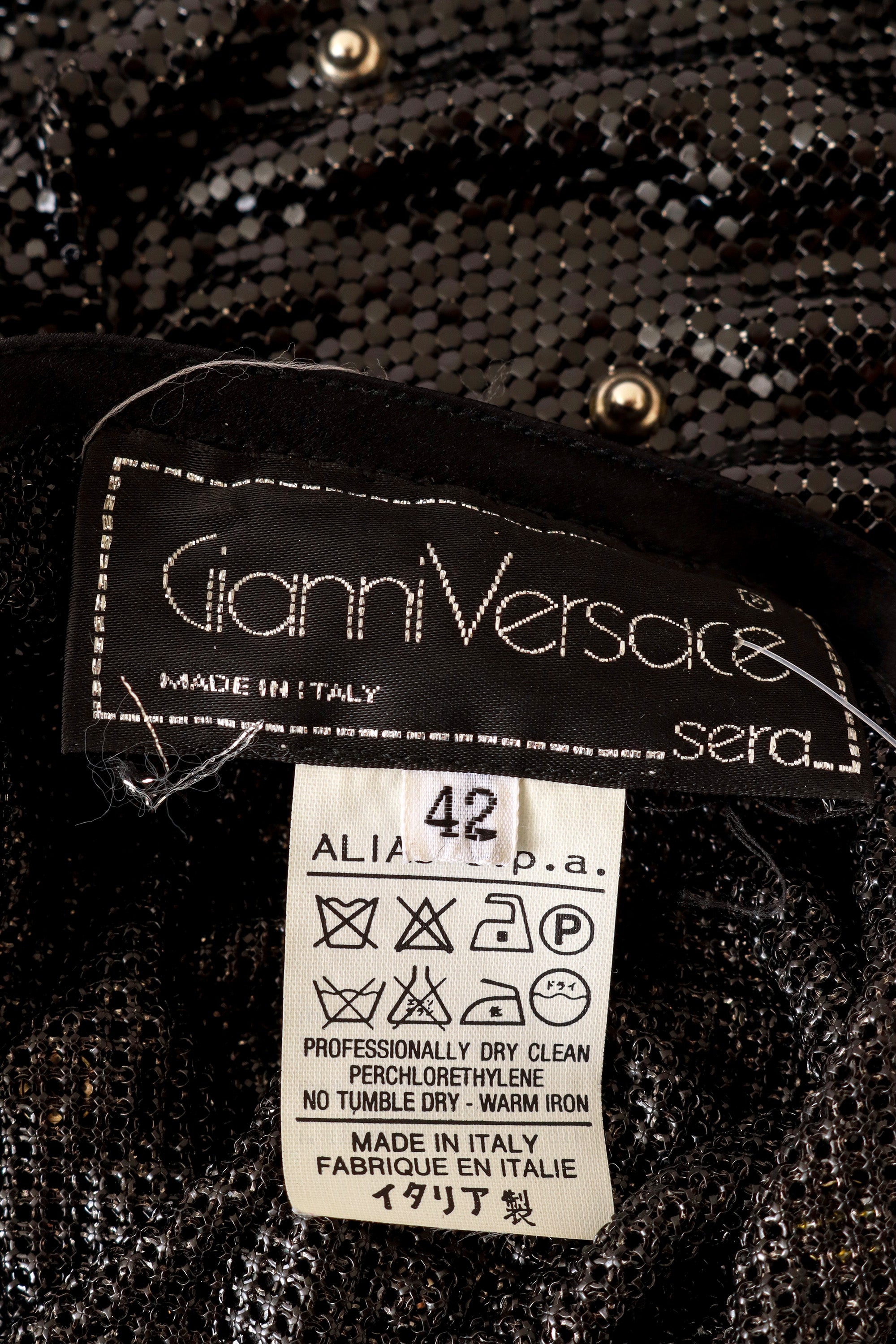 '83 A/W Studded Metal Chainmail Shift Dress