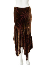 Velvet Bias Handkerchief Skirt