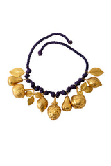 Gilded fruit charm necklace @ Recess LA