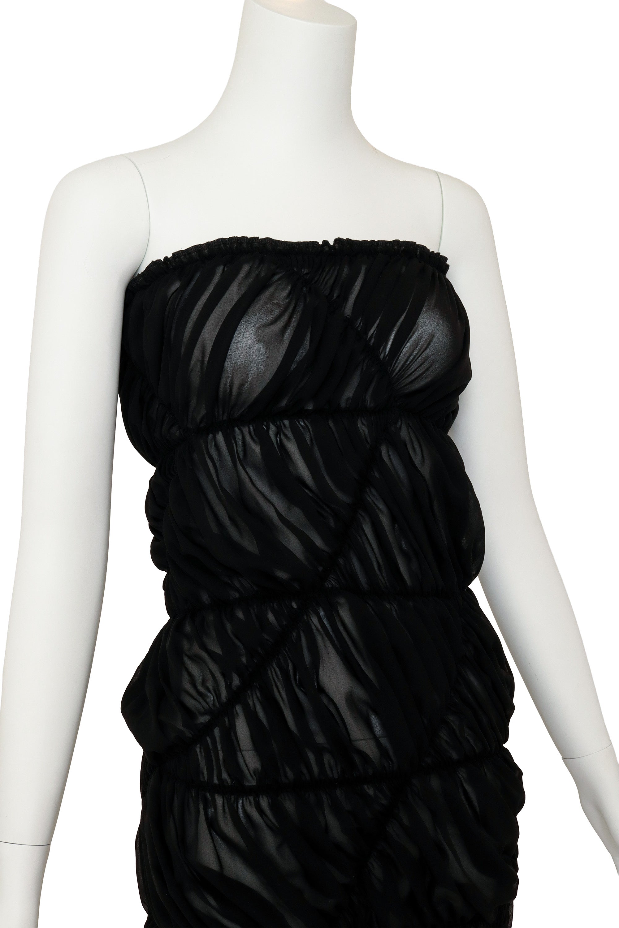 column dress by Comme des Garçons on mannequin close @ Recess LA