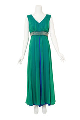 Unsigned Embellished Chiffon Jumpsuit @ Recess LA 