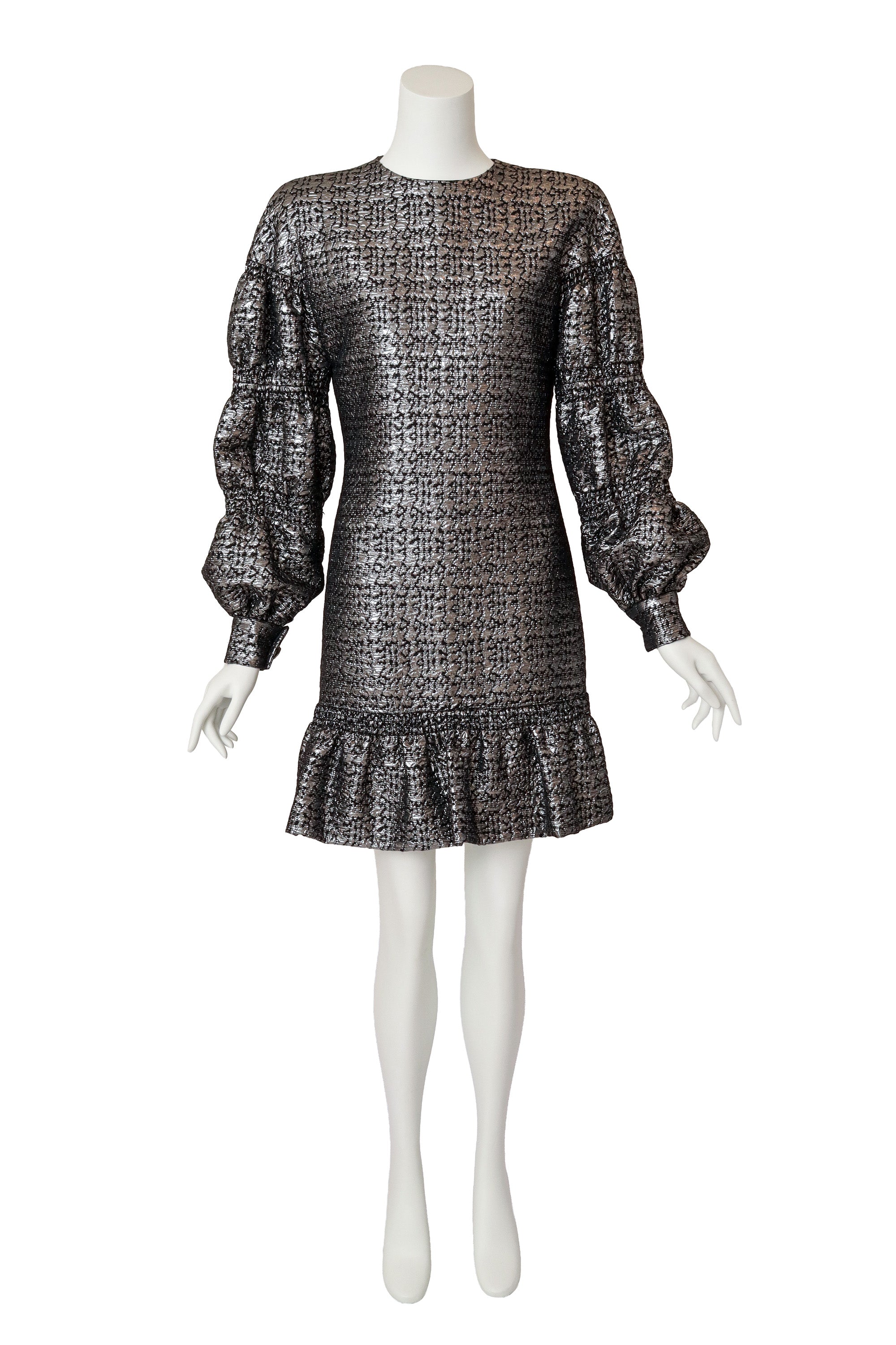 Puff-Sleeve Mini Dress by Galanos on mannequin @ Recess LA