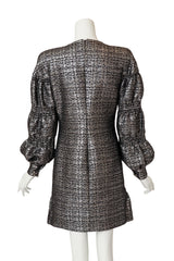 Puff-Sleeve Mini Dress by Galanos on mannequin back @ Recess LA