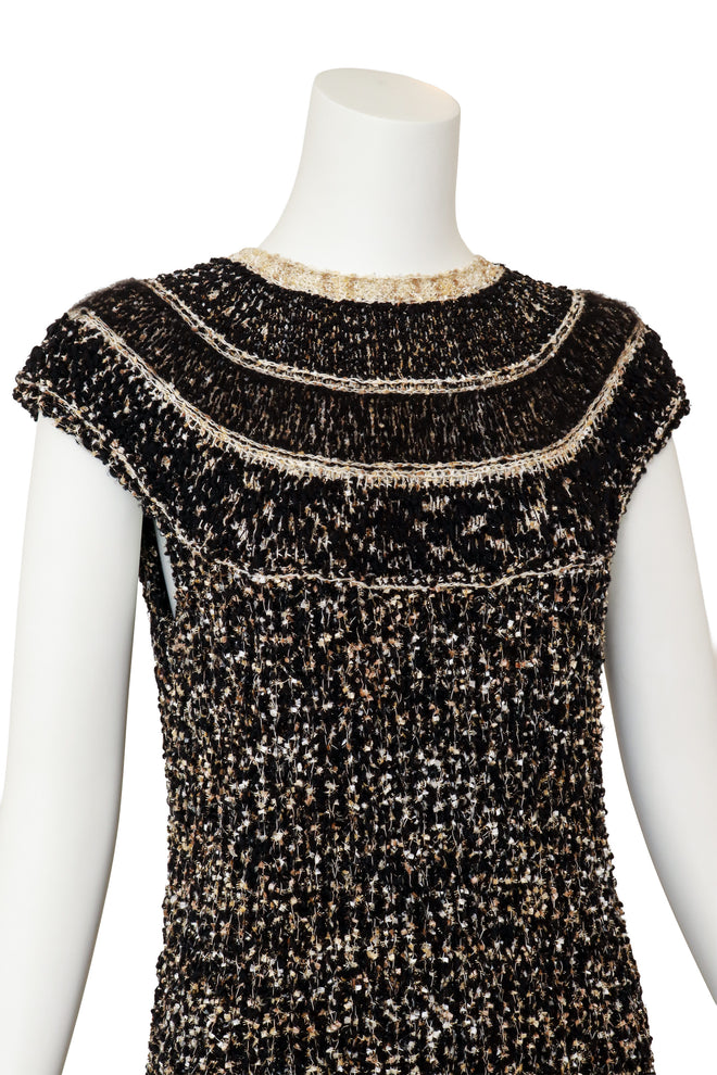 knit shift dress by Chanel on mannequin close @ Recess LA