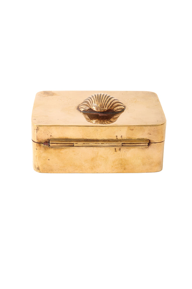 Metal box with shell lid back @ Recess LA