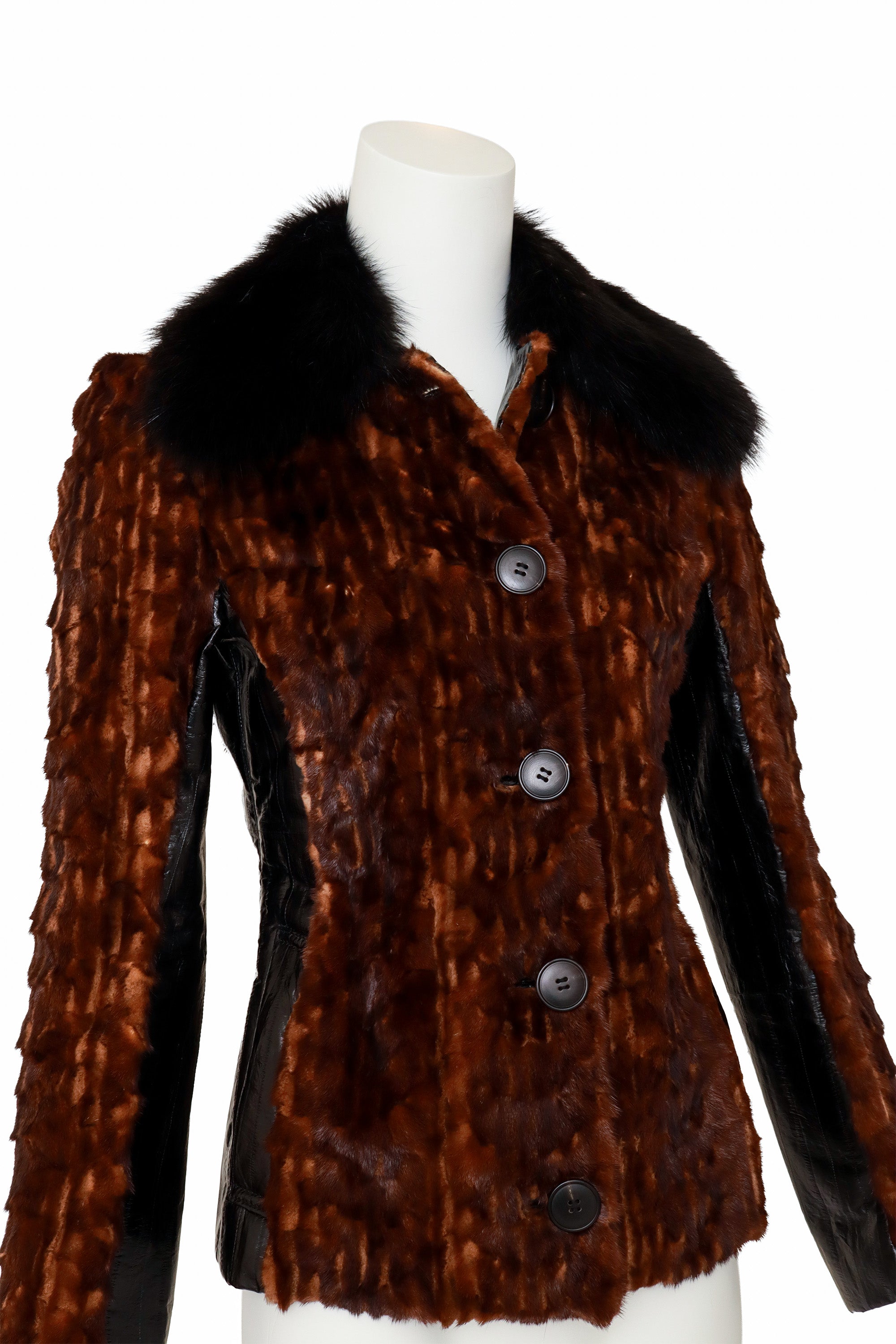  fur jacket by Dolce & Gabbana on mannequin close @ Recess LA