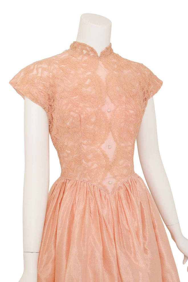 Lace Organza Party Dress @ Recess LA closeup on mannequin 