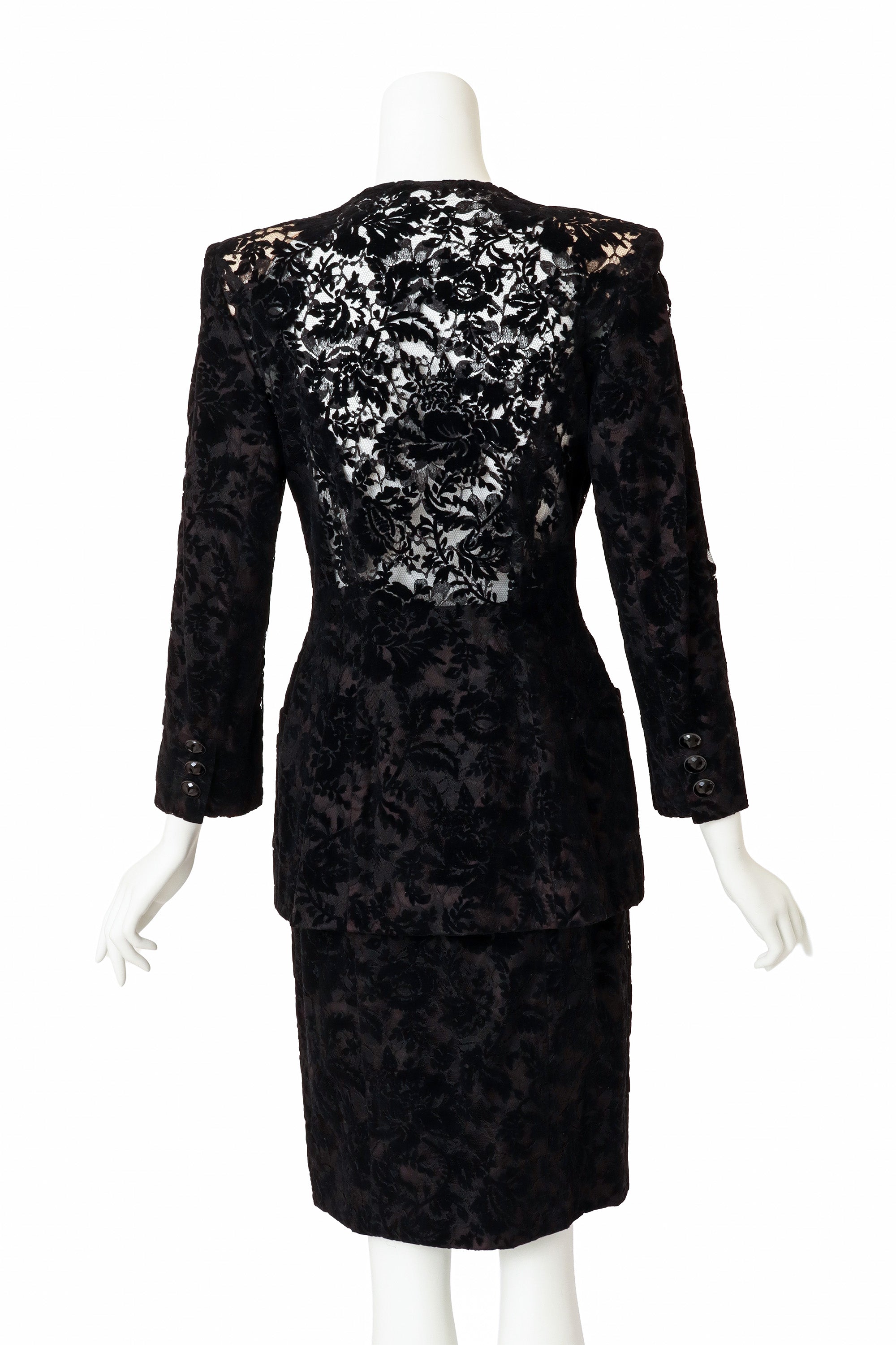 Lace Jacket & Skirt Set by Lanvin on mannequin back @ Recess LA