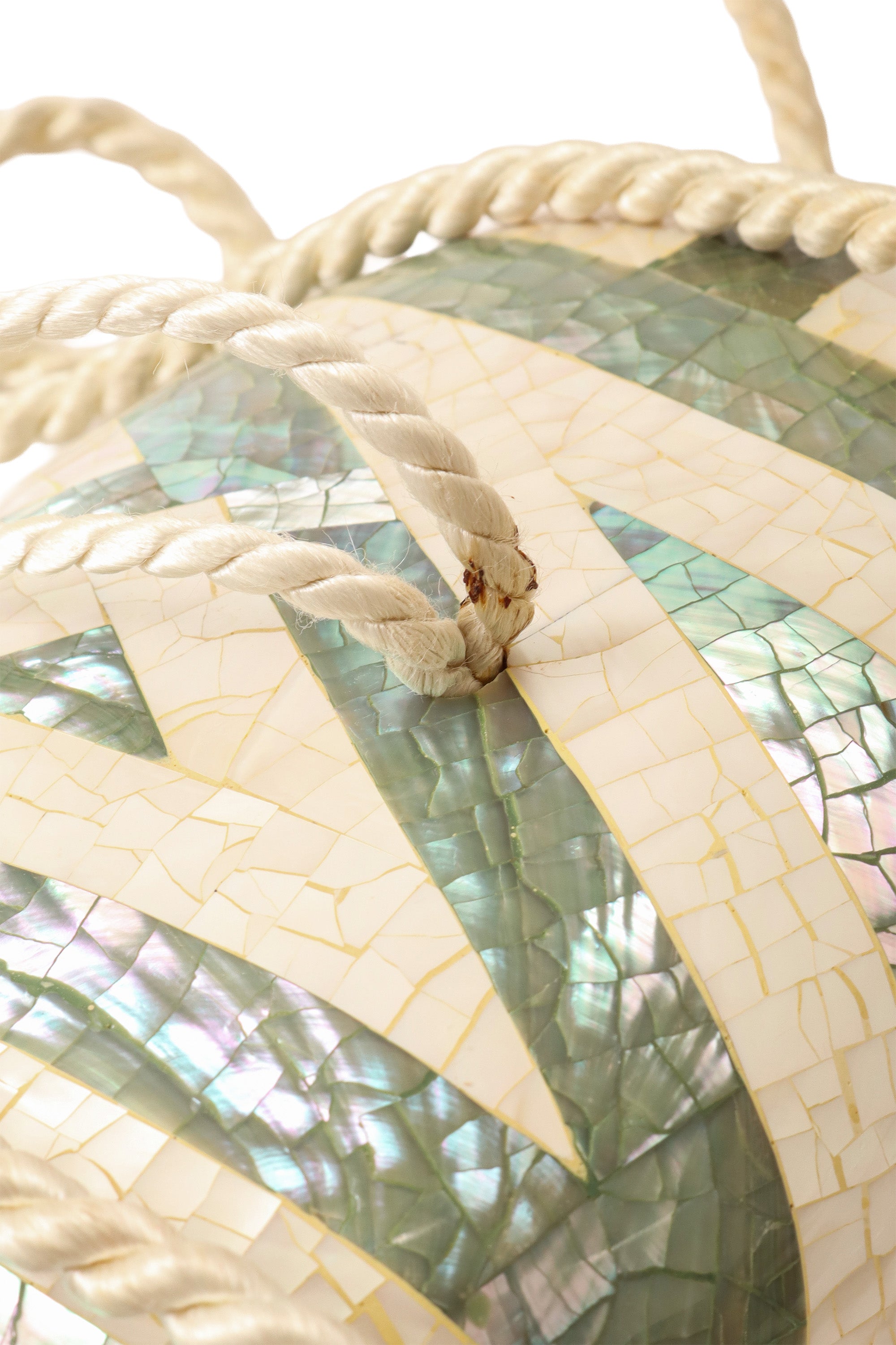 Shell mosaic evening bag by Genie chord stain 1 @ Recess LA