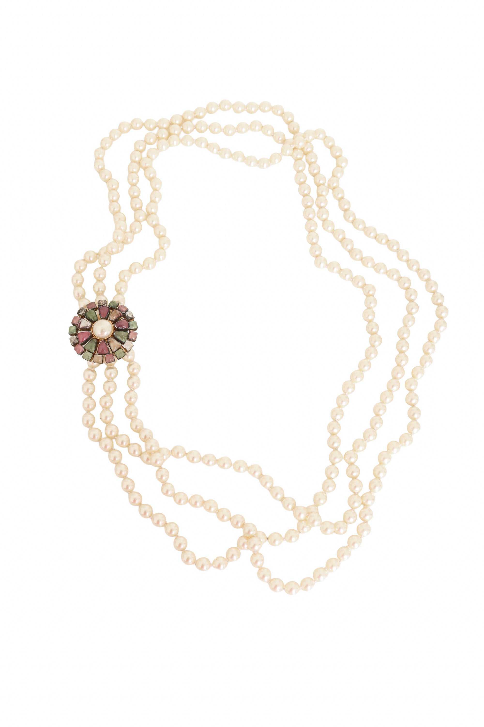 Pearl Crystal Torsade Necklace by Chanel @ Recess LA