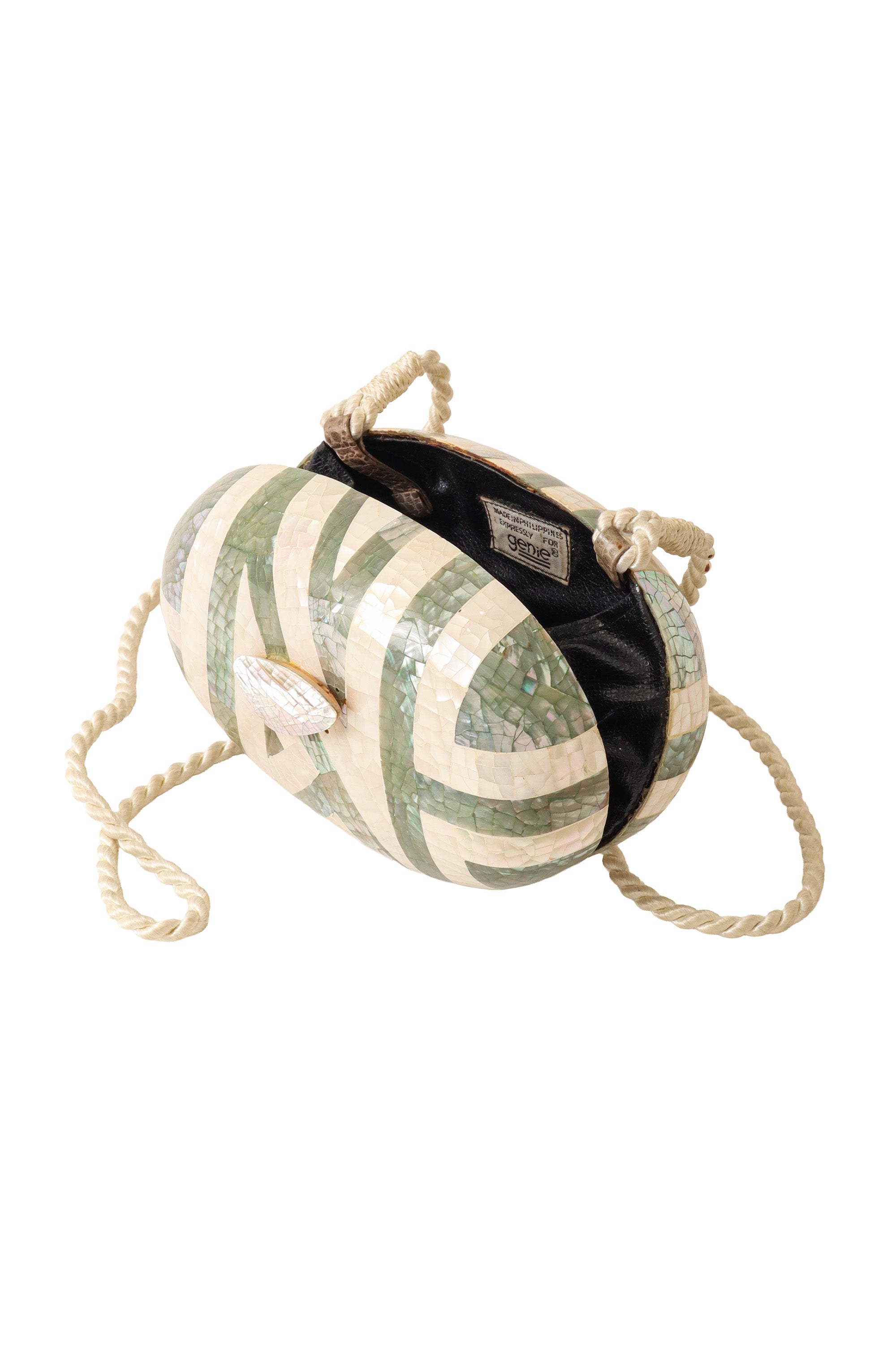 Shell mosaic evening bag by Genie from side @ Recess LA