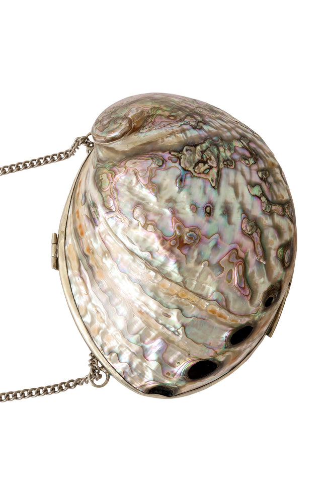 shell minaudière evening bag close @ Recess LA