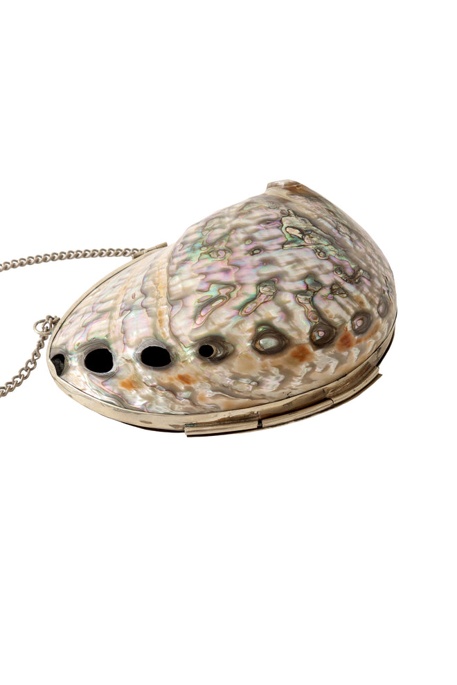 shell minaudière evening bag bottom @ Recess LA