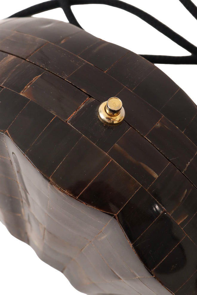 fan shell mosaic bag push lock @ Recess LA