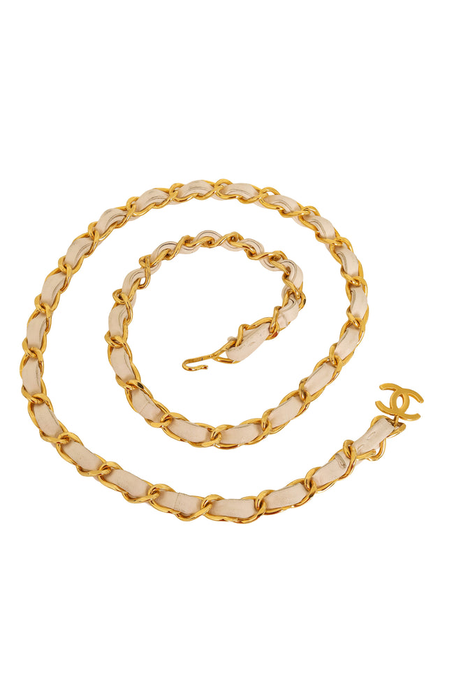 Leather Woven Chain Belt II by Chanel in round position @ Recess LA