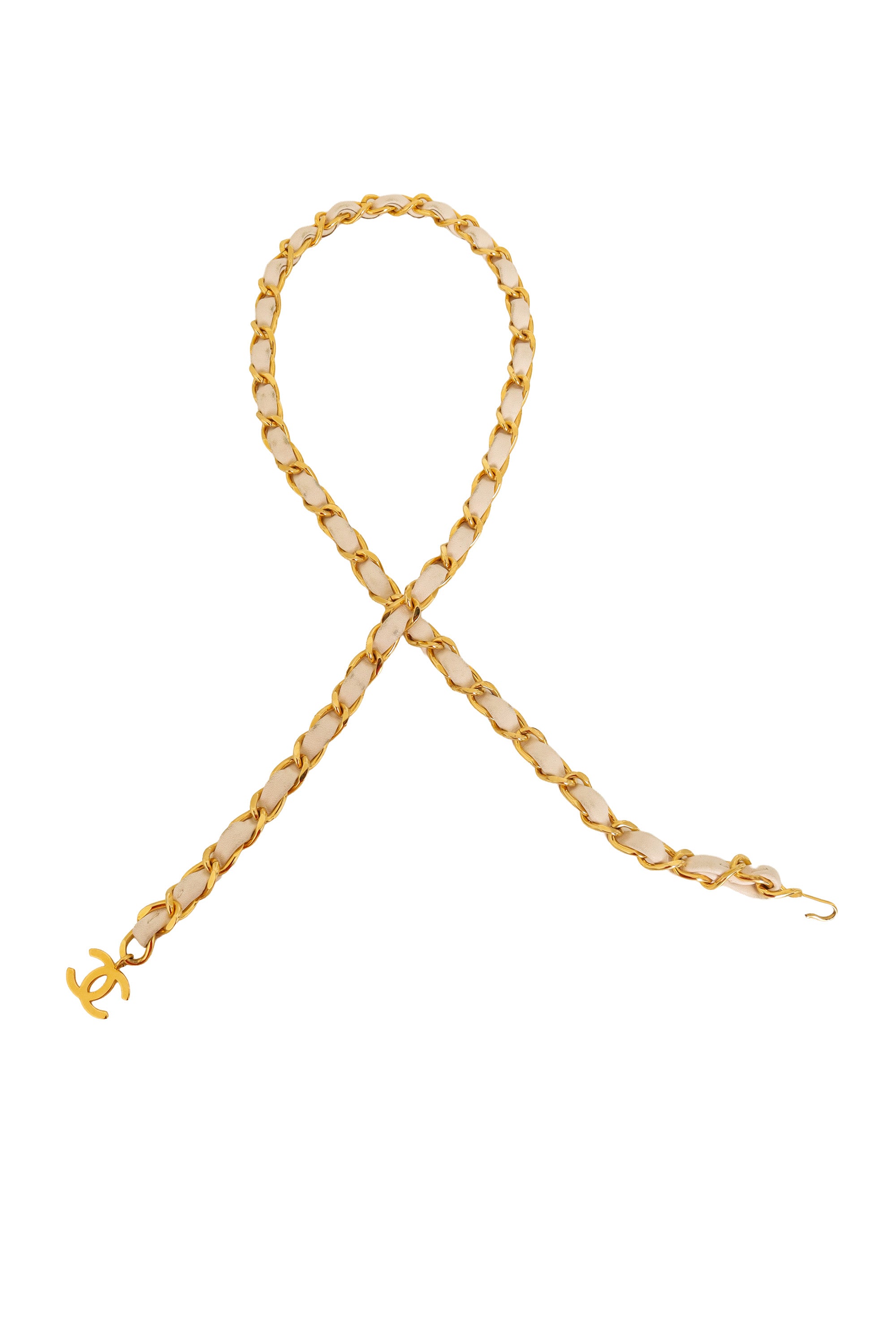 Leather Woven Chain Belt II by Chanel @ Recess LA in loop position 