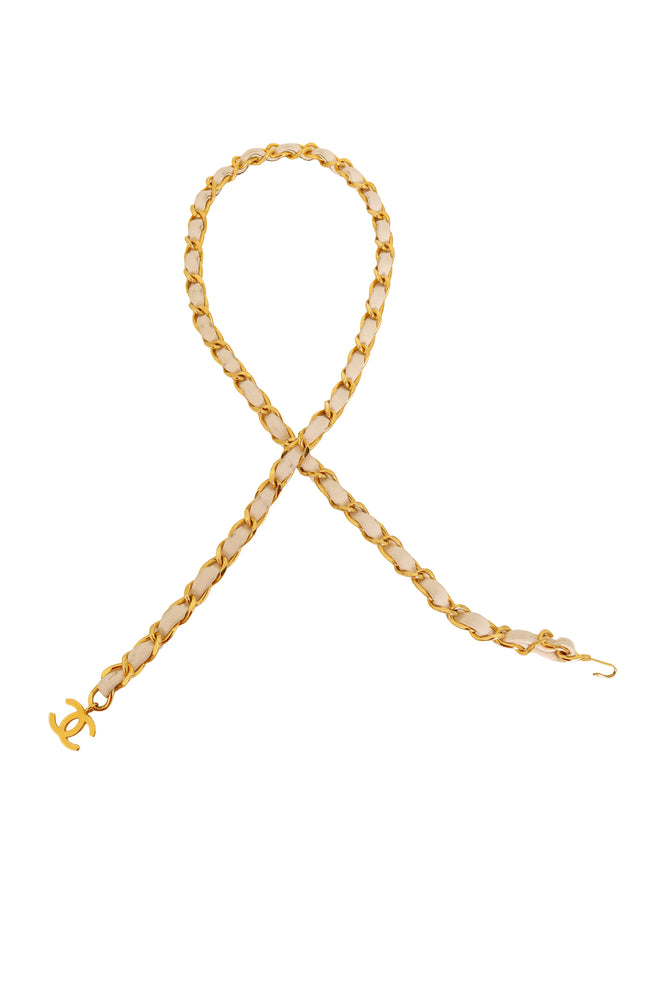 Leather Woven Chain Belt II by Chanel @ Recess LA in loop position 