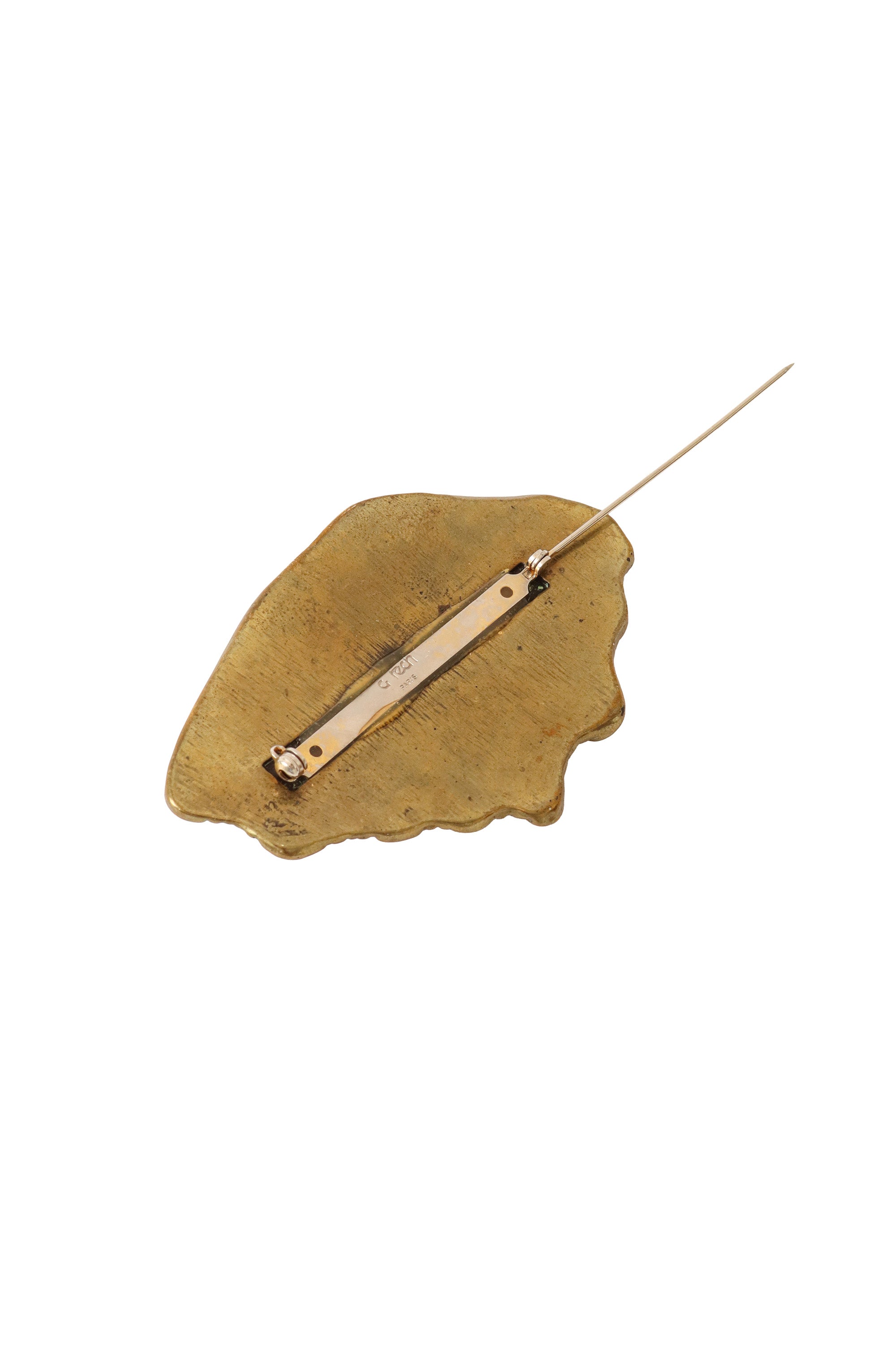 shell brooch by Georges Rech back open @ Recess LA