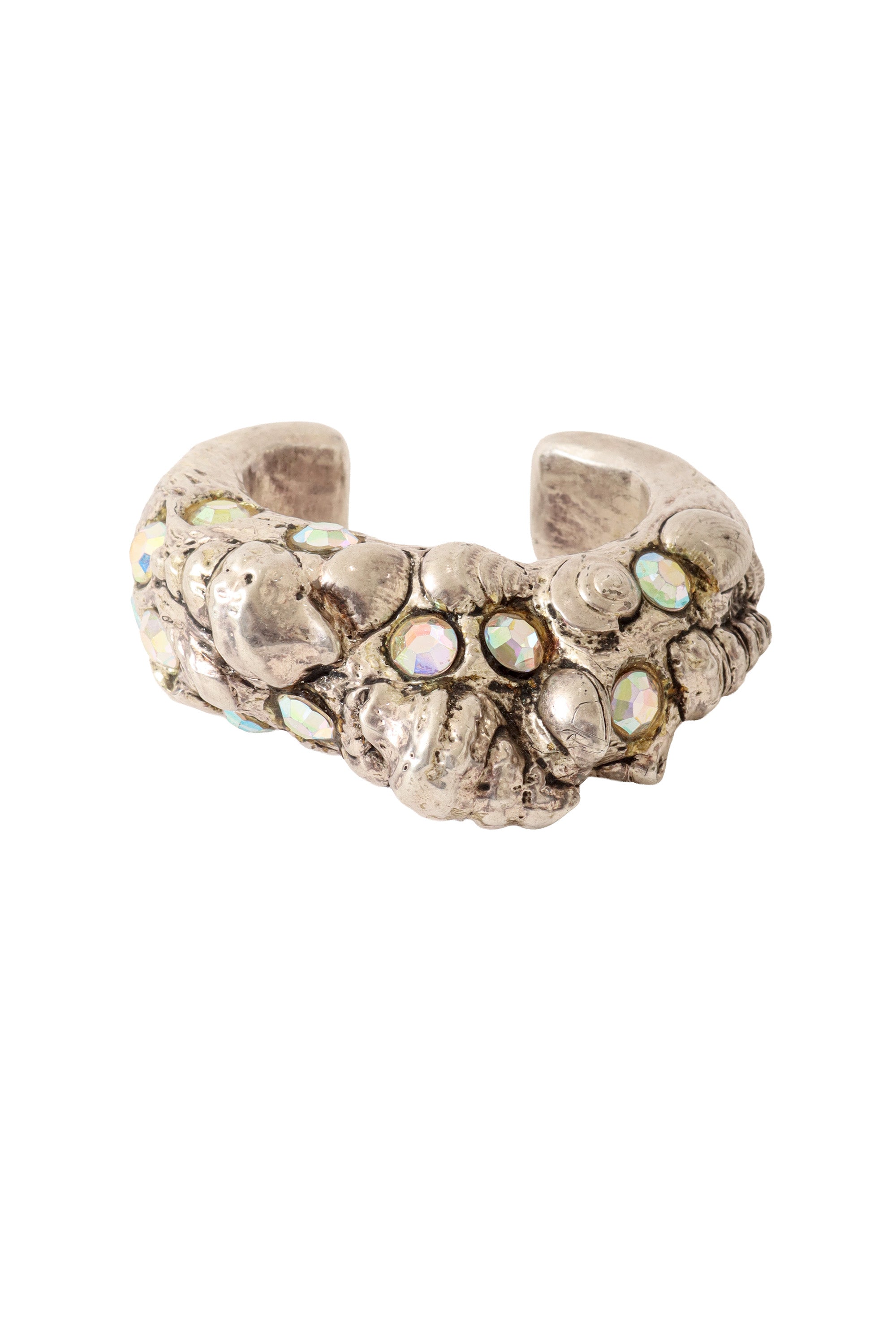 shell and crystal cuff bracelet front @ Recess LA