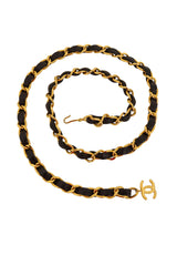 Leather Woven Chain Belt by Chanel @ Recess LA rolled up 