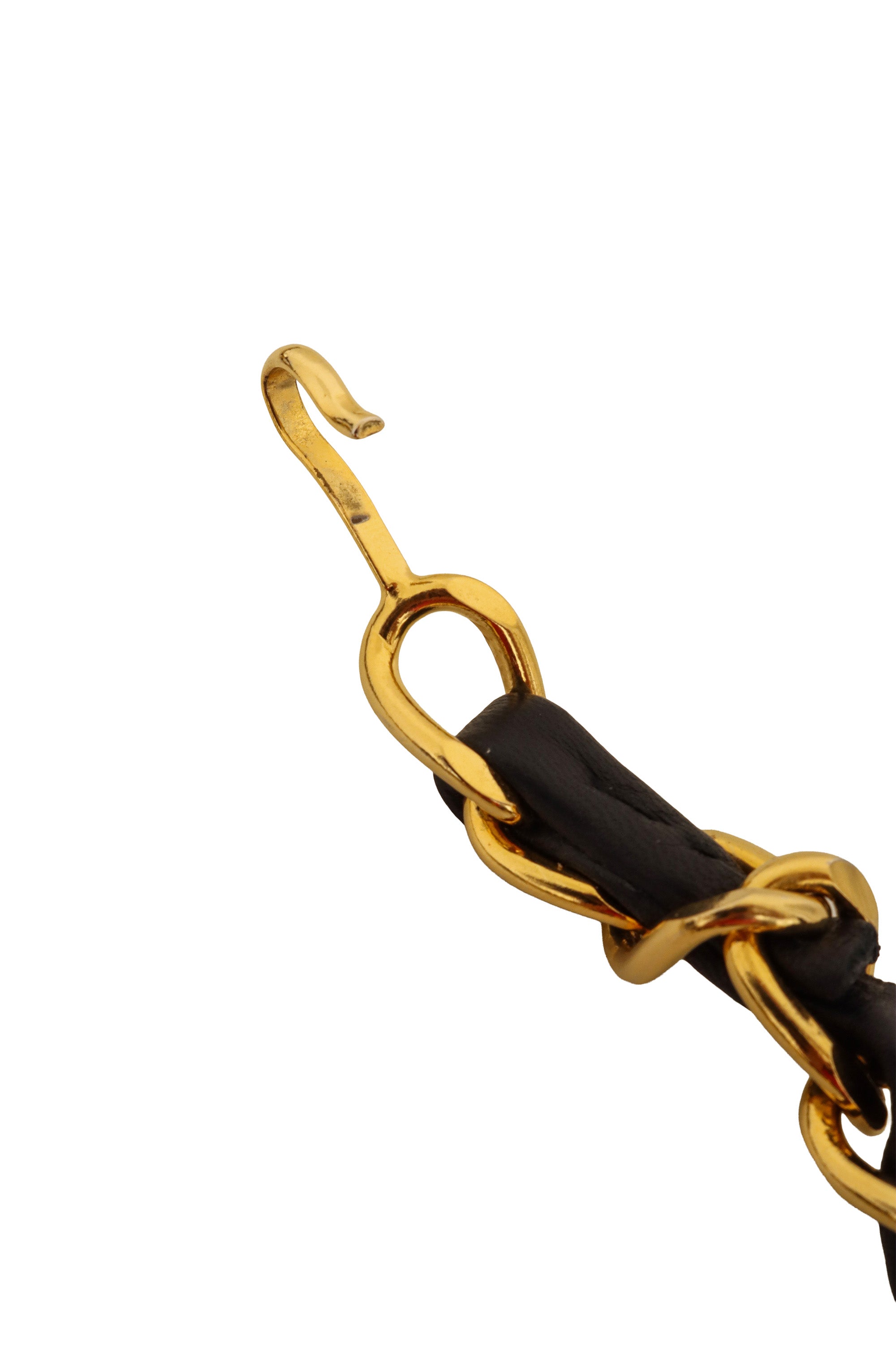 Leather Woven Chain Belt by Chanel @ Recess LA light tarnish on hook 