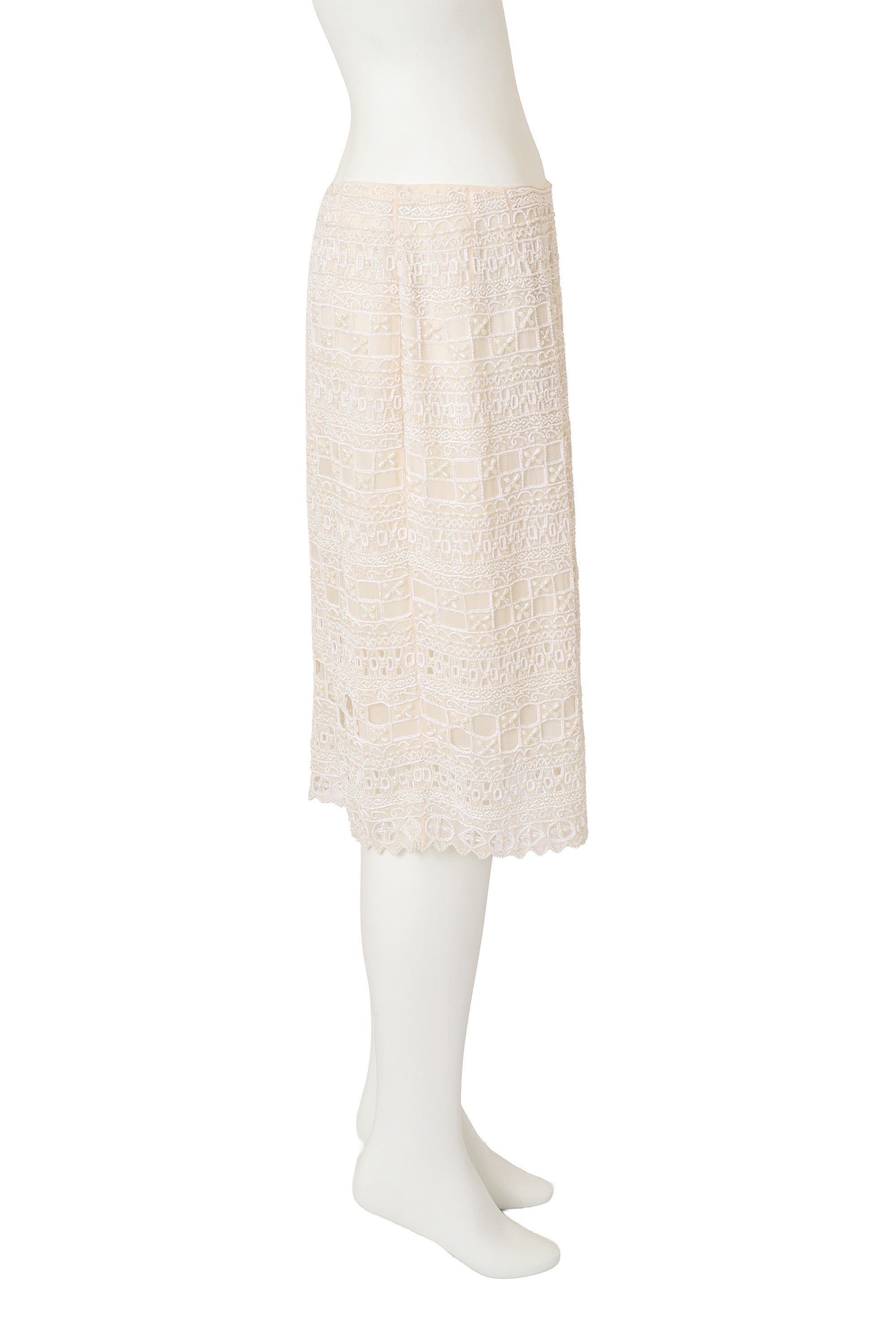 Beaded skirt by Oscar de la Renta on mannequin side @ Recess LA