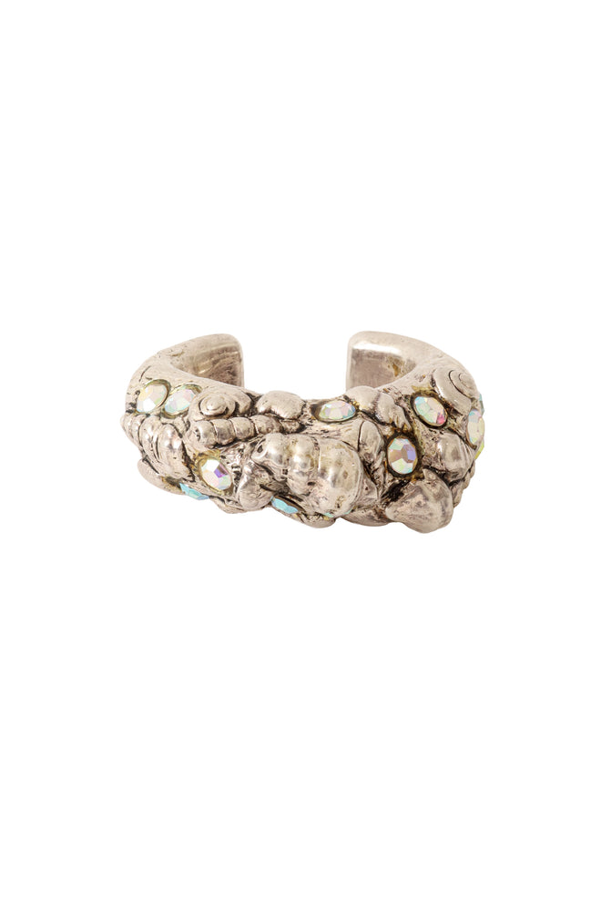 shell and crystal cuff bracelet @ Recess LA