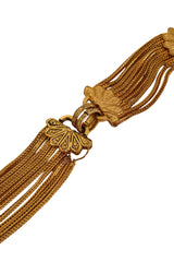 Multi-Chain Pearl Medallion Belt by Chanel ornate clasp tarnishing @ Recess LA 