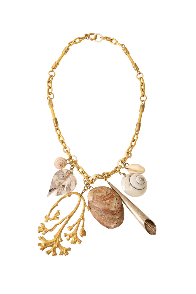Organic shell cluster necklace @ Recess LA
