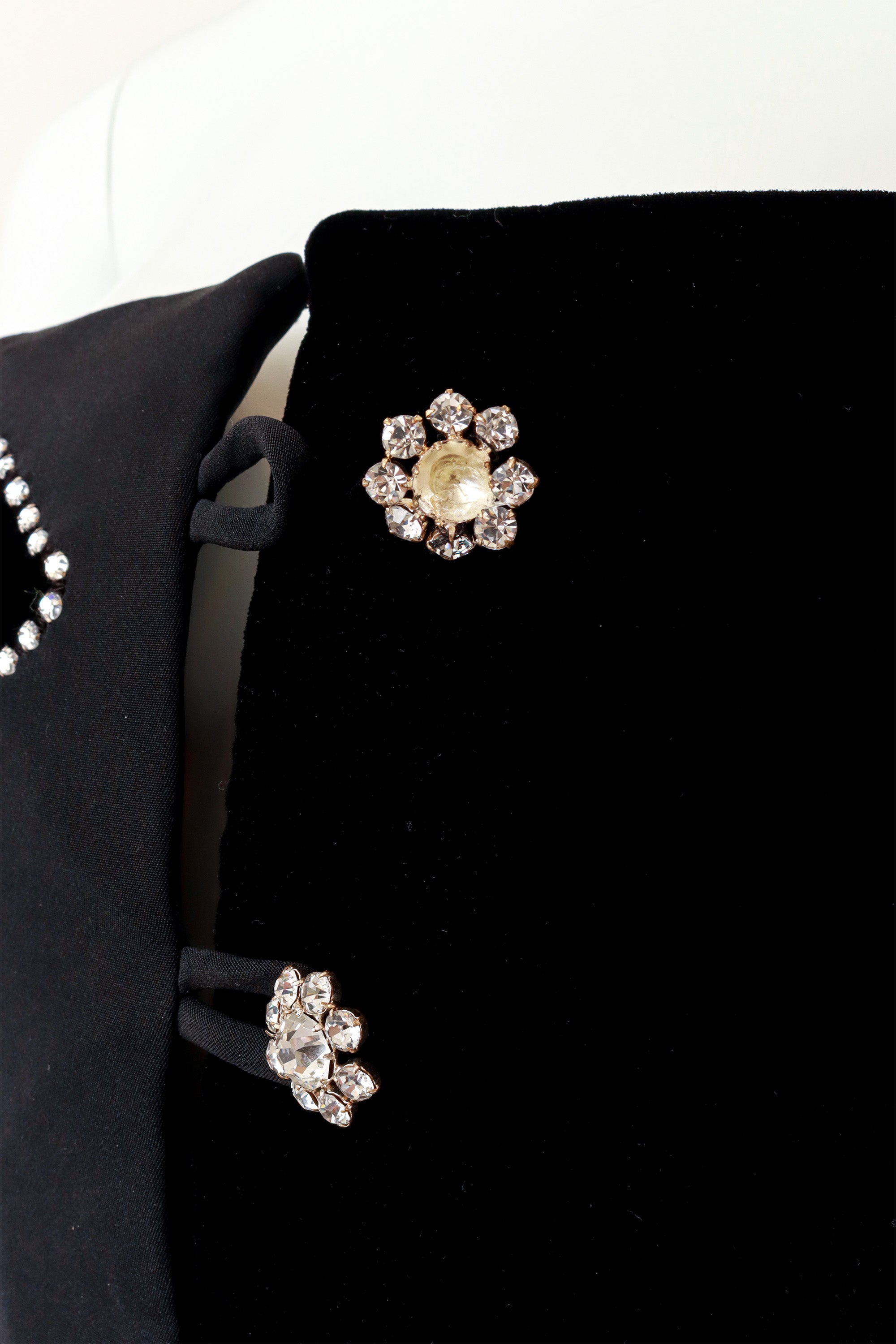 Bustier & Skirt Set by Patricia Rhodes on mannequin missing rhinestone @ Recess LA