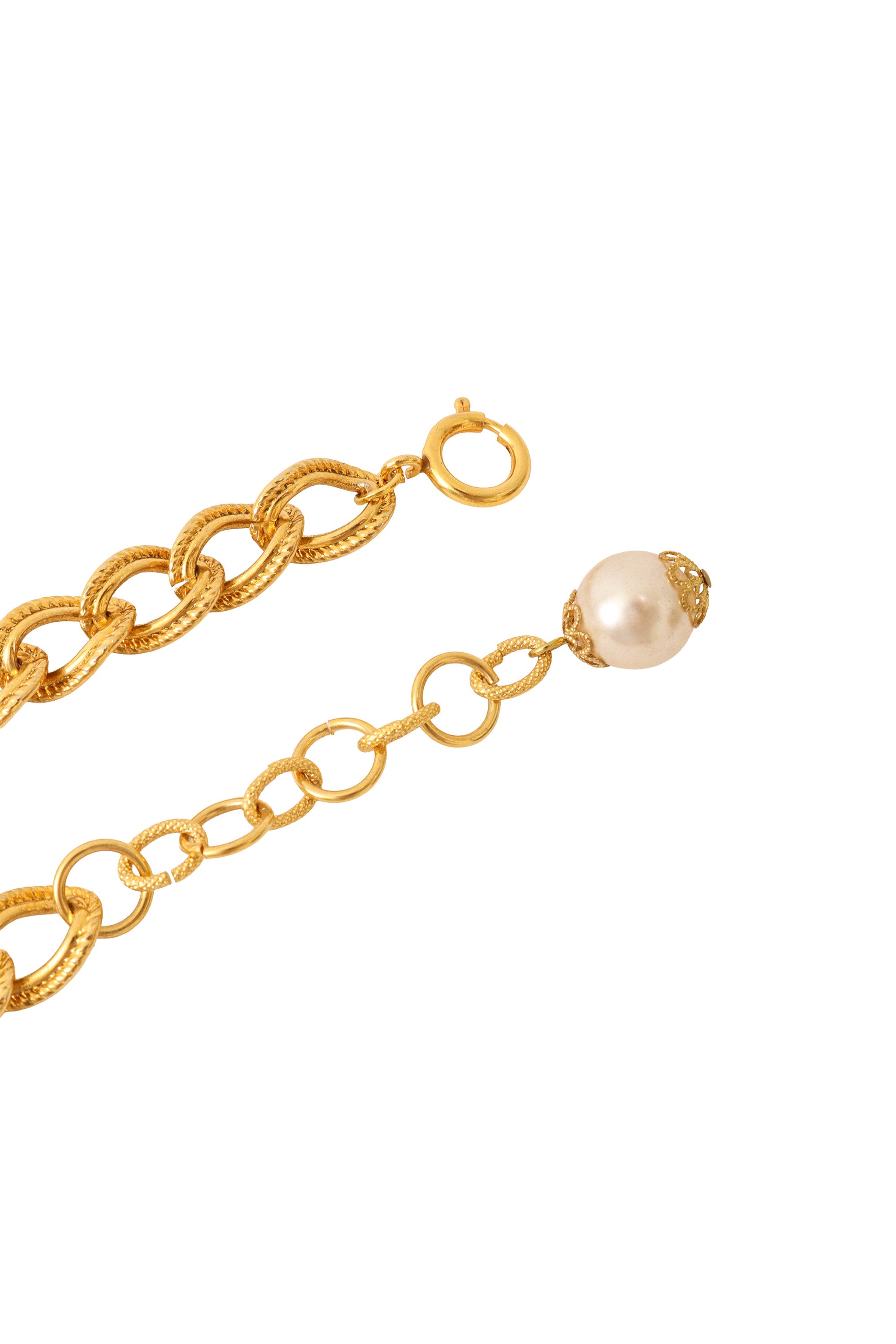 Coastal Coral Charm Necklace clasp ends @ Recess LA